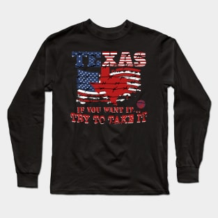 American Flag Texas Gift Idea Civil War Long Sleeve T-Shirt